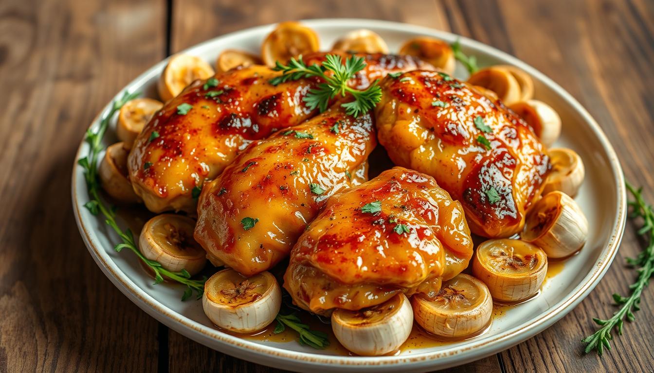 Baked Garlic Brown Sugar Chicken