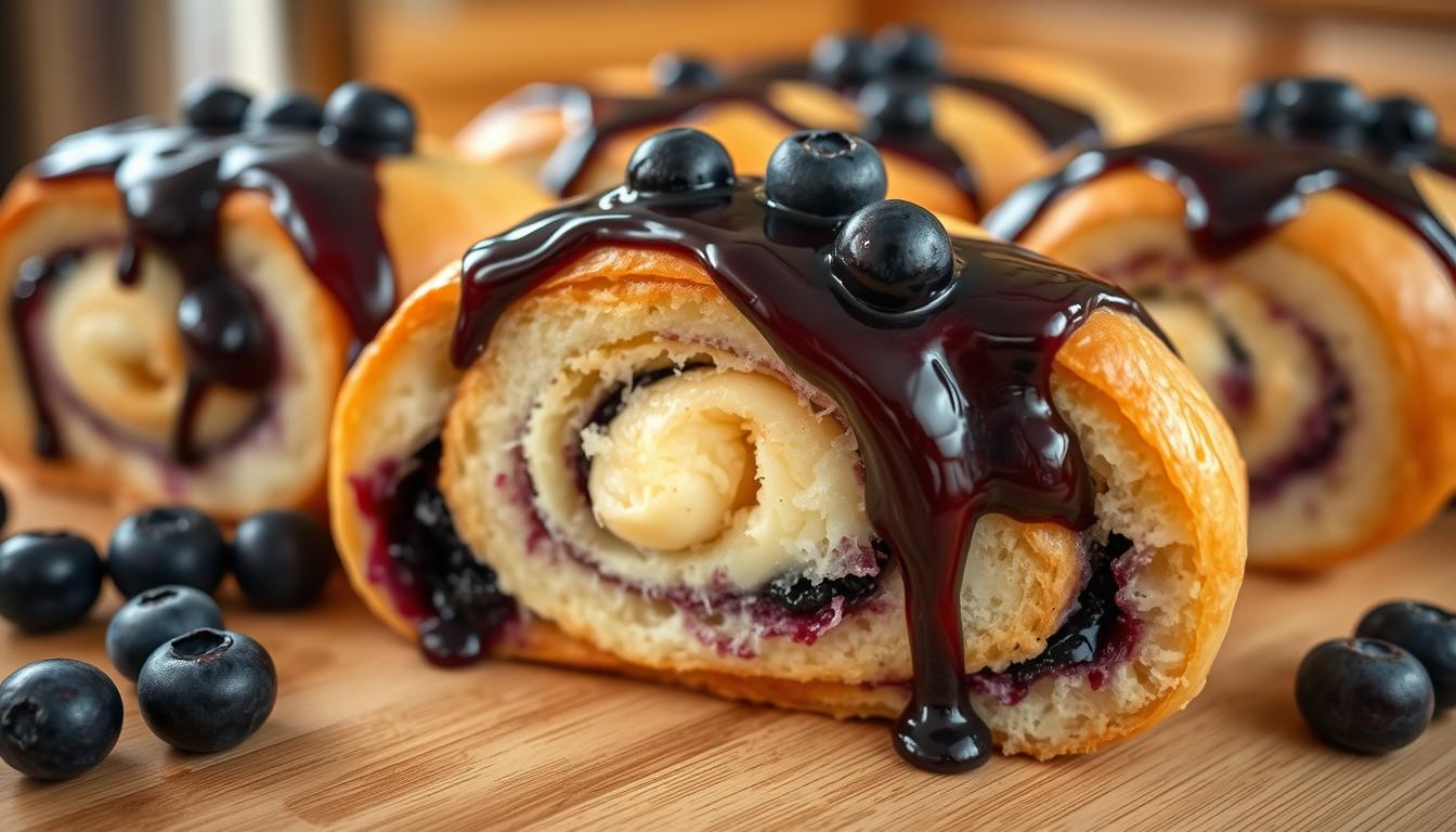 Blueberry Cheesecake Swirl Rolls