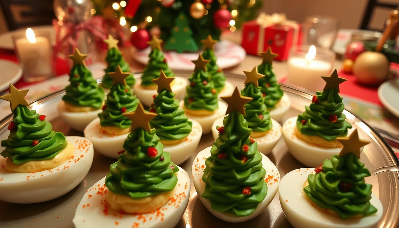 Deviled Egg Christmas Trees