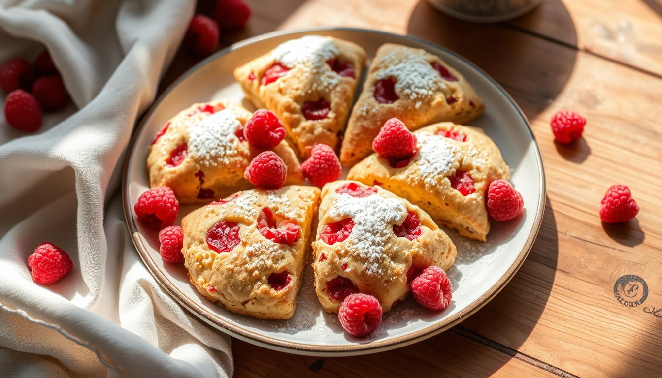 Gluten-free raspberry and buttermilk scones