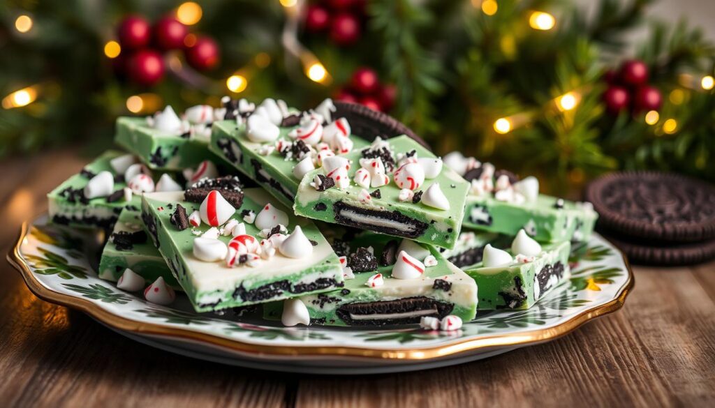 Mint Oreo Bark Holiday Dessert