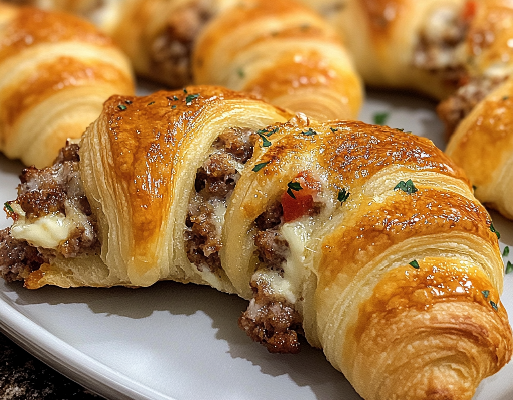 Rotel Sausage and Cream Cheese Crescents