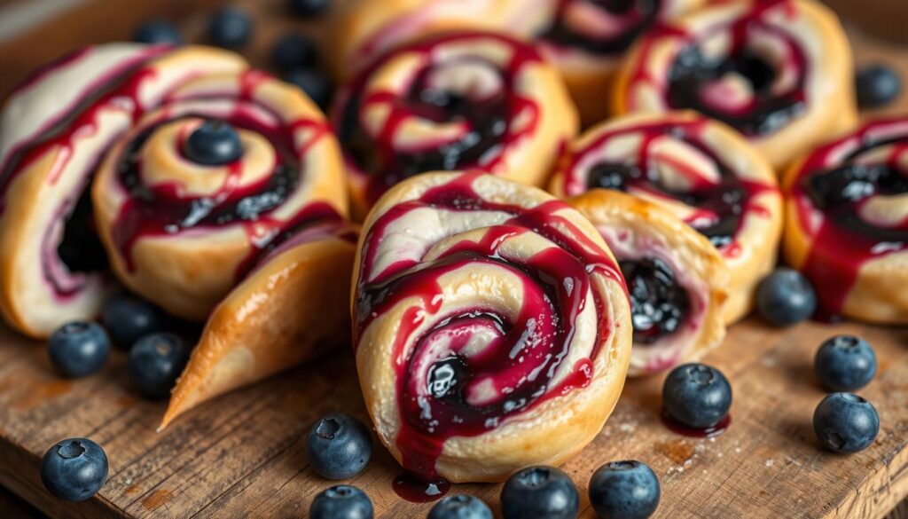 blueberry cheesecake swirl rolls