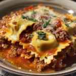 Crockpot Ravioli Lasagna