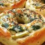 Spinach Artichoke Bagels