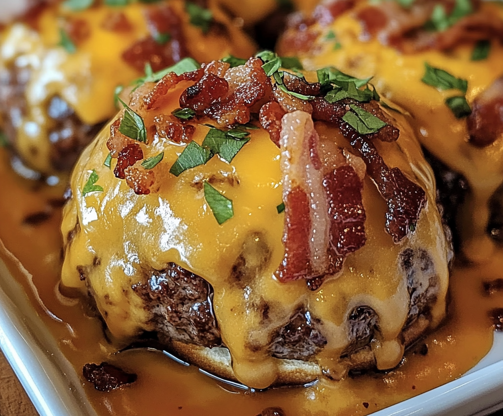 Bacon cheeseburger bombs