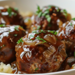 Slow Cooker French Onion Meatballs