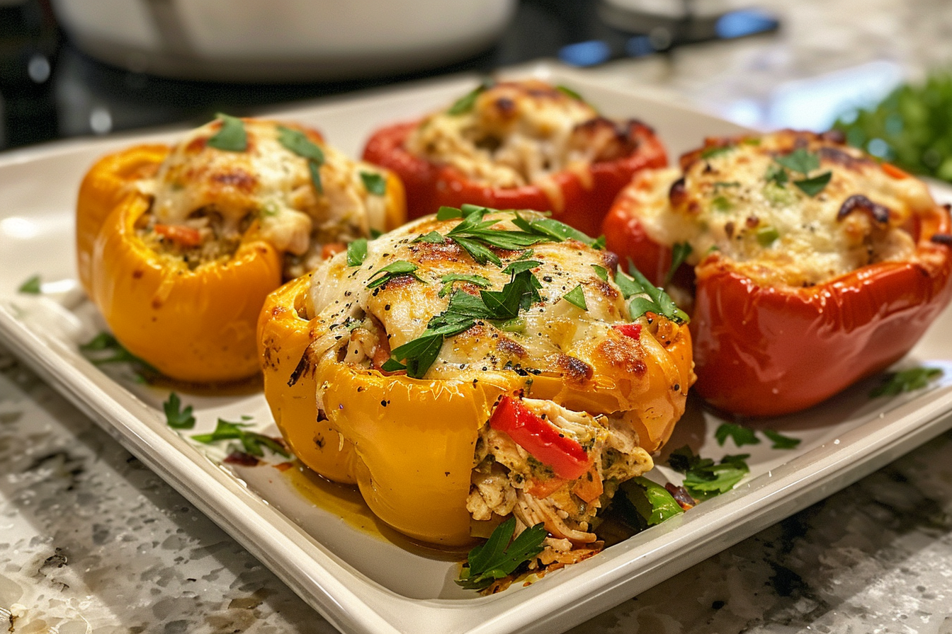 Chicken Stuffed Cubanelle Peppers