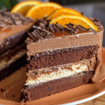 Chocolate Orange Cheesecake Layer Cake