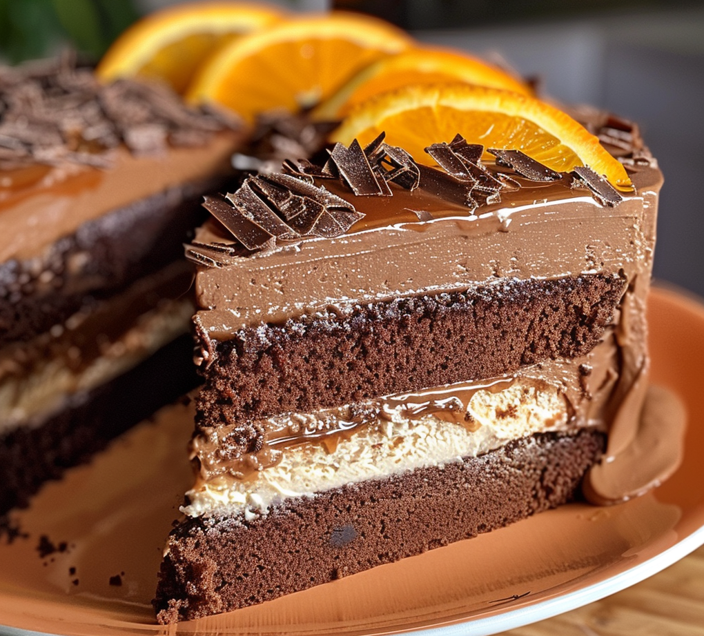 Chocolate Orange Cheesecake Layer Cake