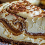 Cinnamon Roll Cheesecake with Cream Cheese Frosting