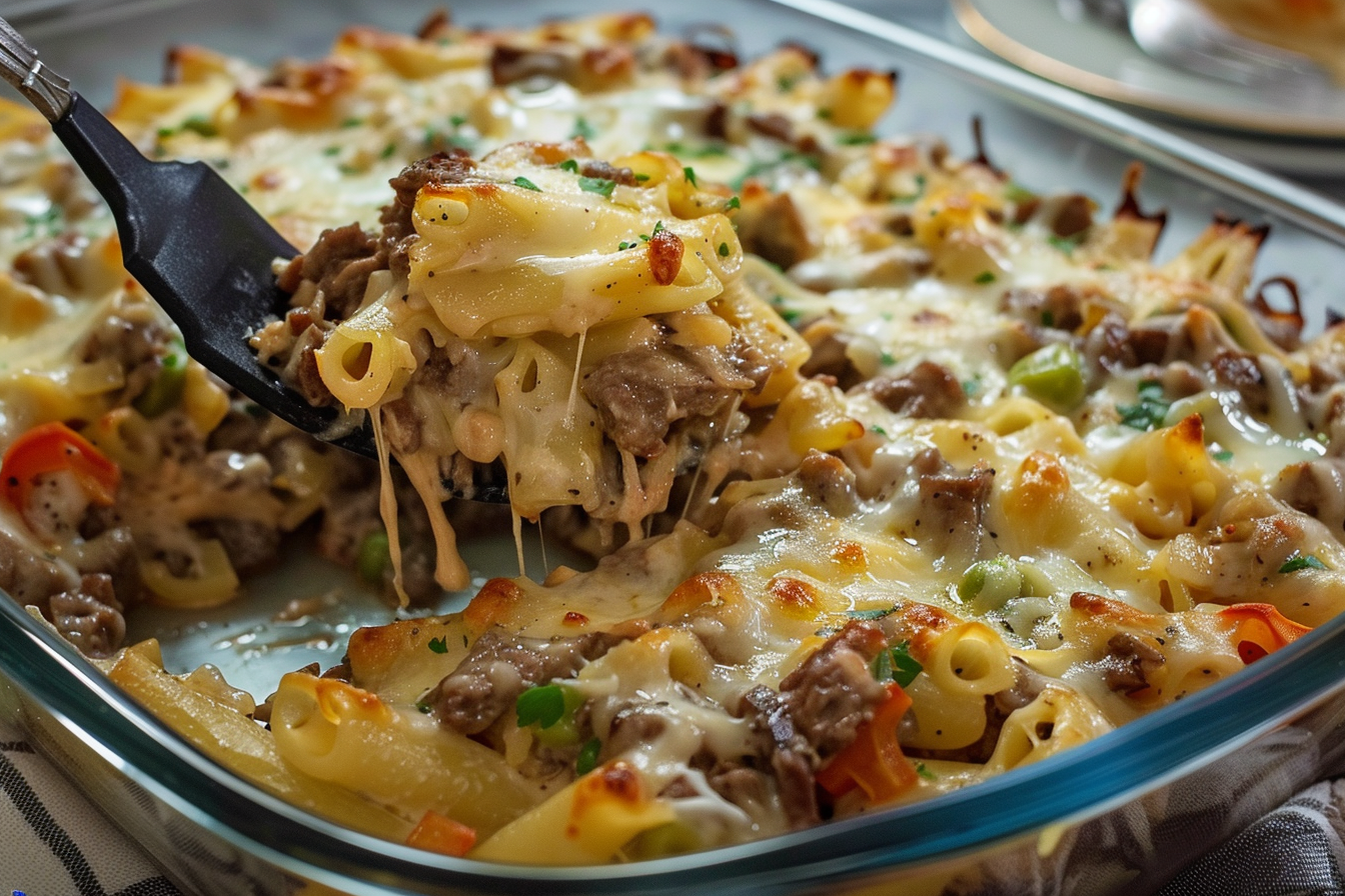 Philly Cheese Steak Casserole