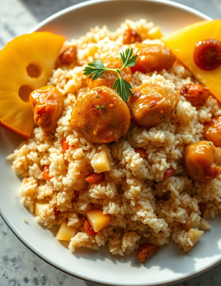 Sweet and Savory Pineapple Chicken and Rice