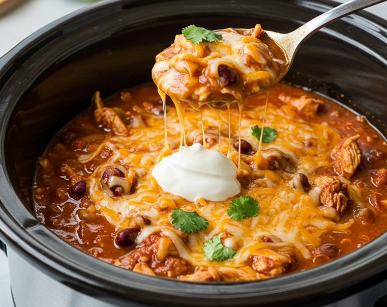 Cheesy Chicken Enchilada Chili