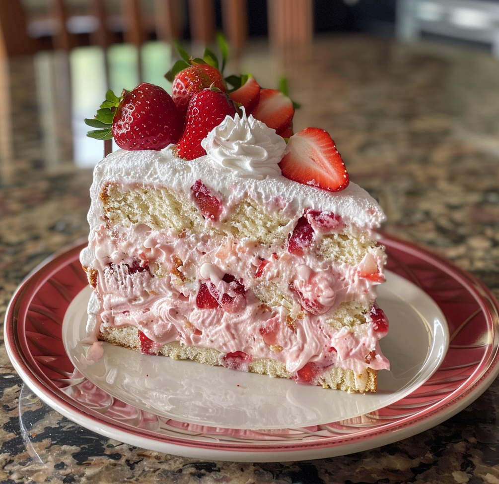 Strawberry Seismic Cake