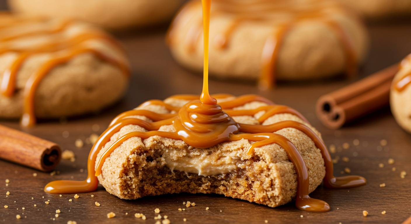 Caramel cheesecake cookies