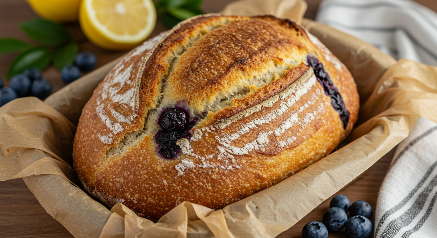 Lemon Blueberry Sourdough Bread